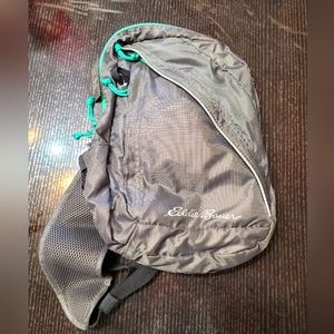 Eddie Bauer Grey Shoulder Sling Backpack Daypack Bag